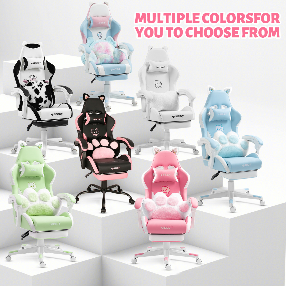 Heavy Equipment Cat - VIGOSIT Ergonomic Computer Chair with Footrest